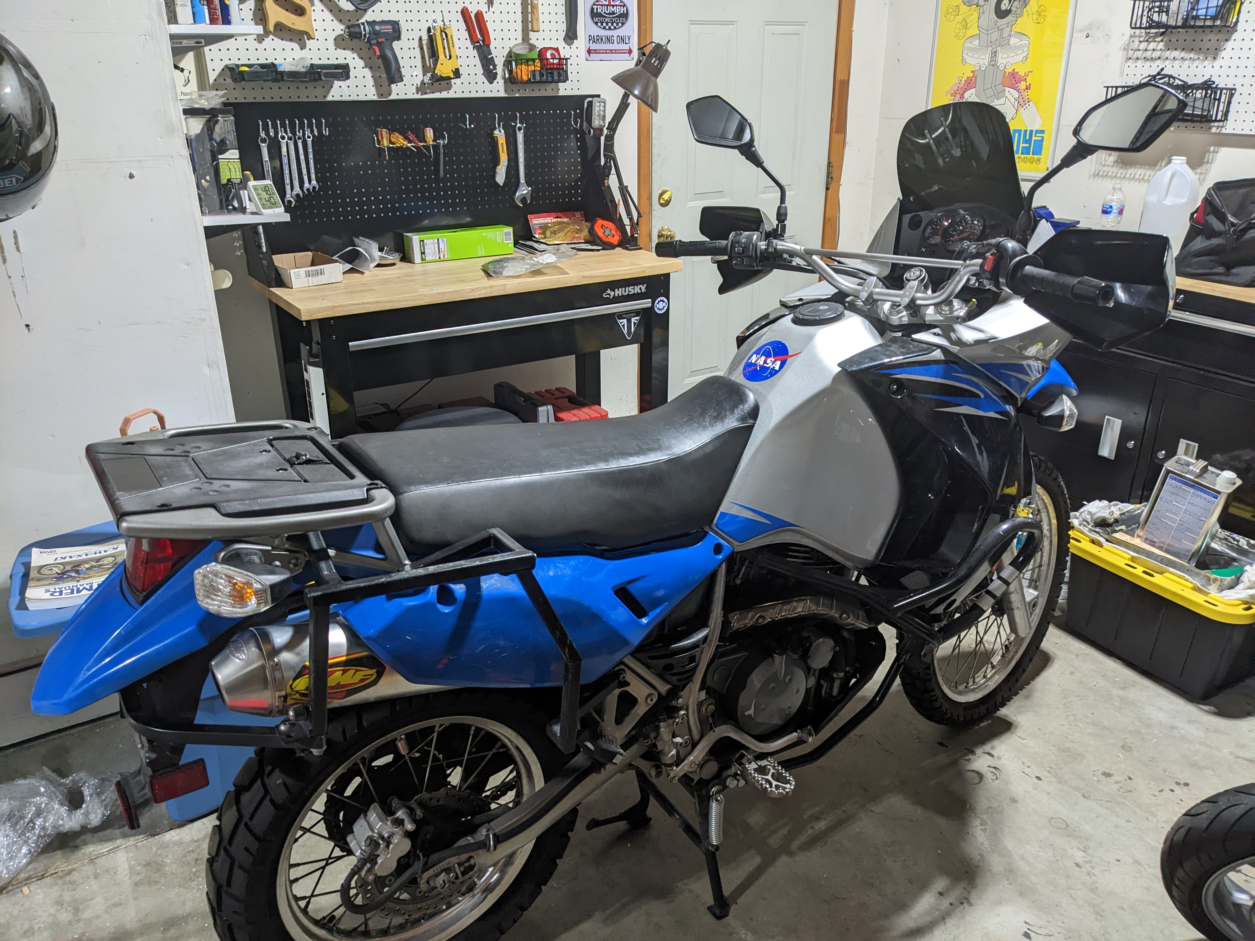 My new 2008 KLR with blown up engine